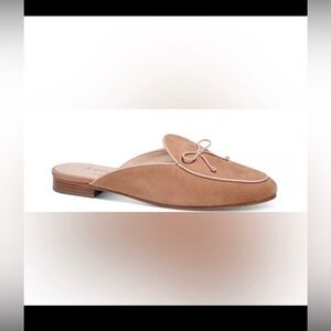 Kate Spade Devi Mules Suede Slip On w/ bow accent in creamy tan Size 9.5